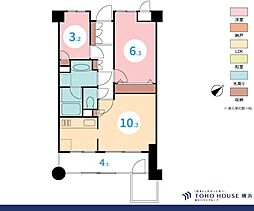 伊勢佐木クイントパラディオ 2LDKの間取図画像