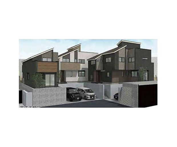 訪れる人の記憶に残るスタイリッシュな邸宅。（パースはイメージのため実際と色柄が異なる場合があります）