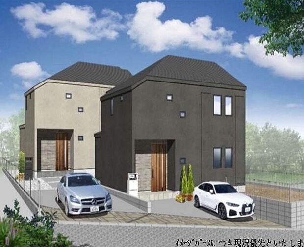 訪れる人の記憶に残るスタイリッシュな邸宅。(パースはイメージのため実際と色柄が異なる場合があります)