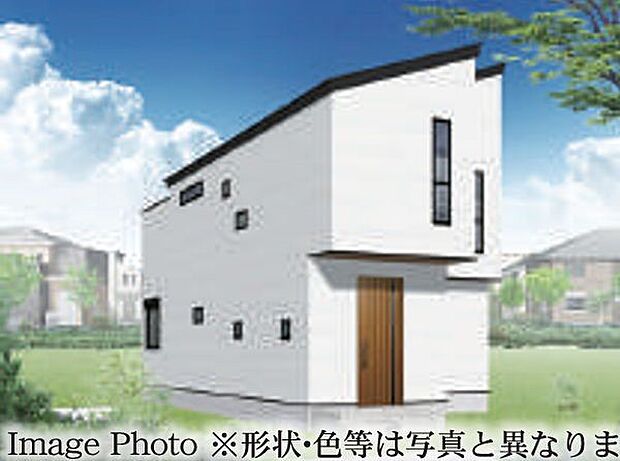 訪れる人の記憶に残るスタイリッシュな邸宅。（パースはイメージのため実際と色柄が異なる場合があります）