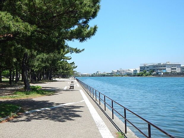 野島公園 800m バーベキュー場、キャンプ場、野球場などの施設を備えるのでご家族で楽しめます。