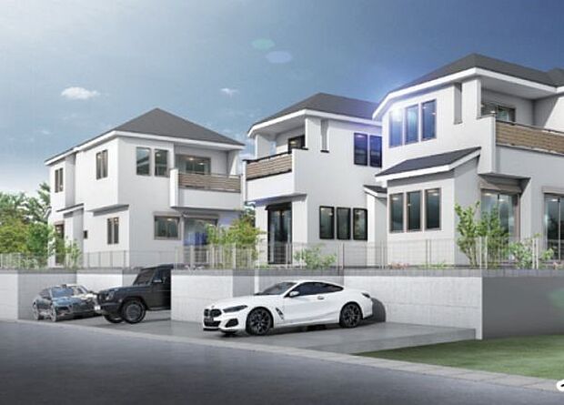 訪れる人の記憶に残るスタイリッシュな邸宅。（パースはイメージのため実際と色柄が異なる場合があります）