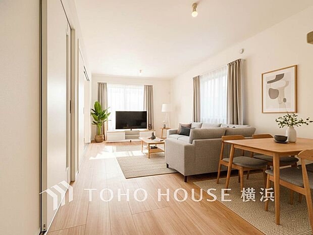 寛ぎとコミュニケーションを育む居心地のよい場所。(家具・装飾品はAI加工です)