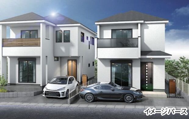 訪れる人の記憶に残るスタイリッシュな邸宅。(パースはイメージのため実際と色柄が異なる場合があります)