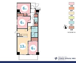 ハーズ赤門町 3LDKの間取図画像