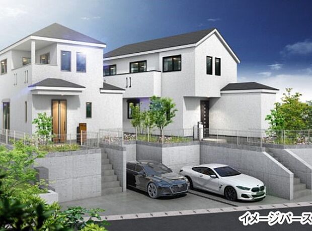 訪れる人の記憶に残るスタイリッシュな邸宅。（パースはイメージのため実際と色柄が異なる場合があります）
