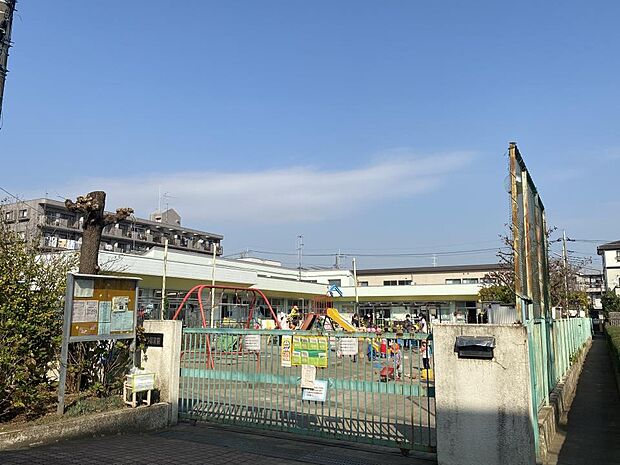 蟹ケ谷保育園　350m　園庭も広く、子供がのびのびと過ごすことができます。近くに公園もあります。 