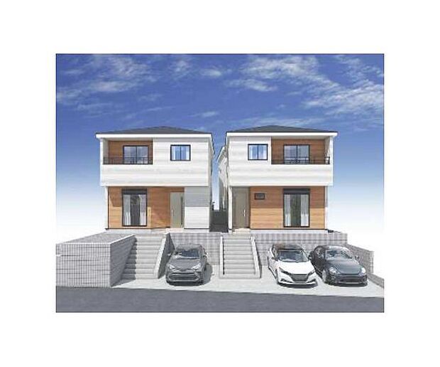 訪れる人の記憶に残るスタイリッシュな邸宅。（パースはイメージのため実際と色柄が異なる場合があります）