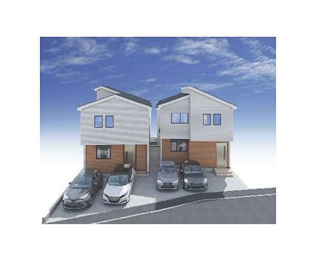 訪れる人の記憶に残るスタイリッシュな邸宅。（パースはイメージのため実際と色柄が異なる場合があります）