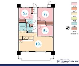 リステージパルティエラルジュ 3LDKの間取図画像