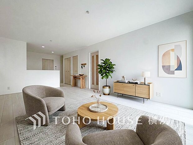 寛ぎとコミュニケーションを育む居心地のよい場所。（家具・装飾品はAI加工です）