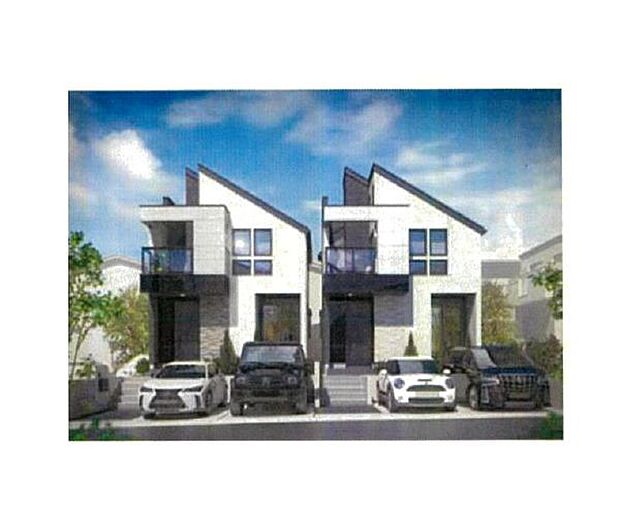 訪れる人の記憶に残るスタイリッシュな邸宅。（パースはイメージのため実際と色柄が異なる場合があります）