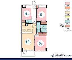 アークエルム磯子台 3LDKの間取図画像