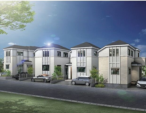 訪れる人の記憶に残るスタイリッシュな邸宅。（パースはイメージのため実際と色柄が異なる場合があります）