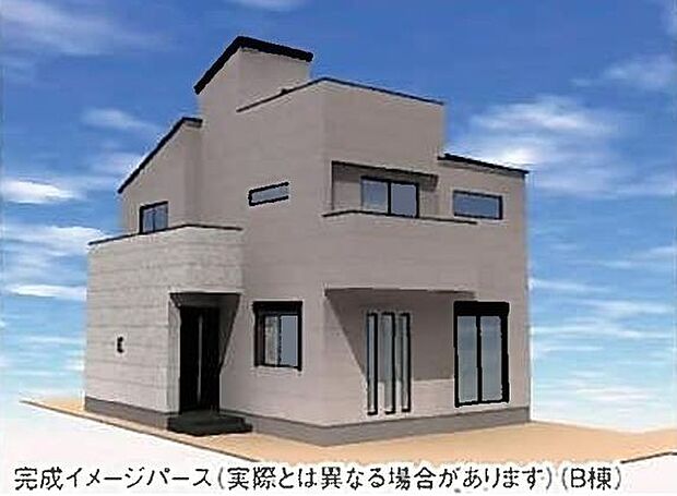 訪れる人の記憶に残るスタイリッシュな邸宅。（パースはイメージのため実際と色柄が異なる場合があります）