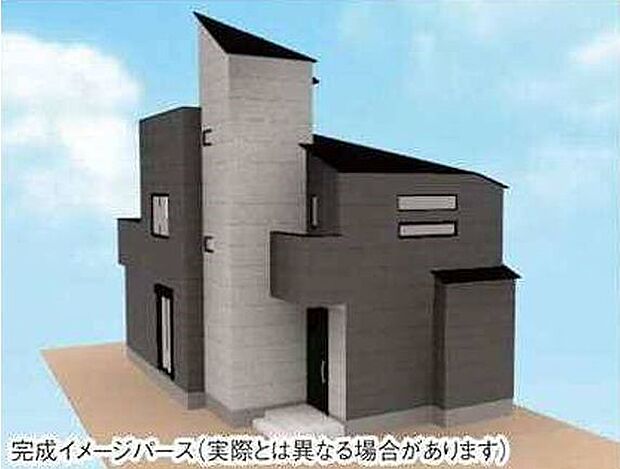 訪れる人の記憶に残るスタイリッシュな邸宅。（パースはイメージのため実際と色柄が異なる場合があります）