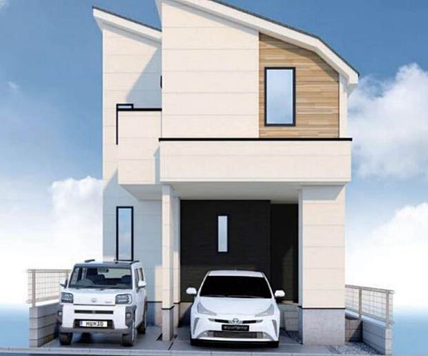 訪れる人の記憶に残るスタイリッシュな邸宅。(パースはイメージのため実際と色柄が異なる場合があります)