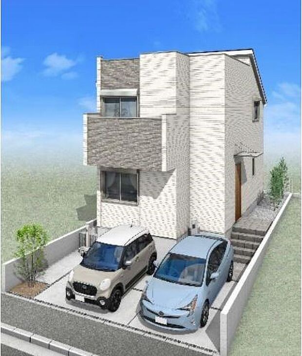 訪れる人の記憶に残るスタイリッシュな邸宅。(パースはイメージのため実際と色柄が異なる場合があります)