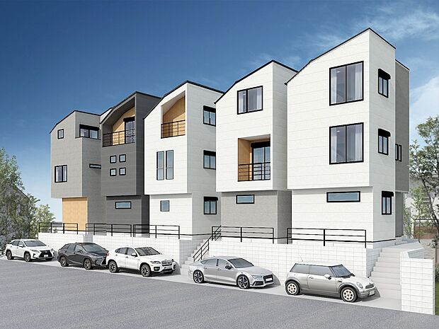 訪れる人の記憶に残るスタイリッシュな邸宅。(パースはイメージのため実際と色柄が異なる場合があります)