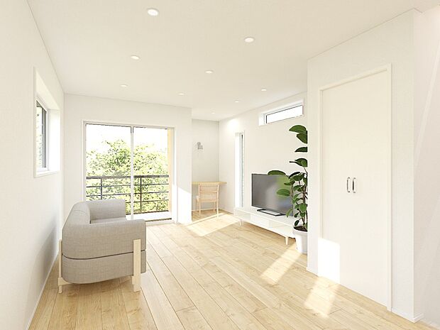 リビングダイニング。(パースはイメージのため実際と色柄が異なる場合があります)