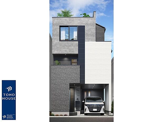 訪れる人の記憶に残るスタイリッシュな邸宅。(パースはイメージのため実際と色柄が異なる場合があります)