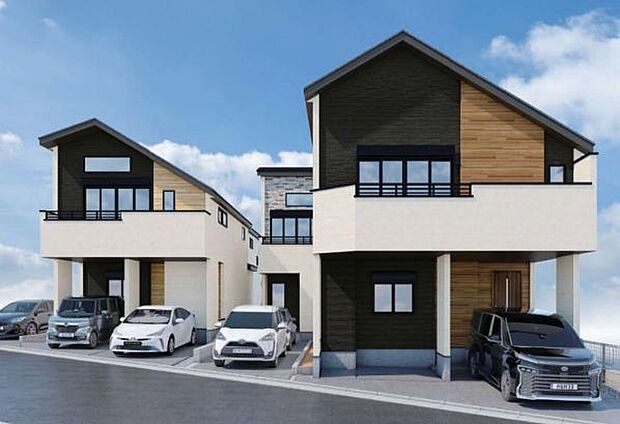 訪れる人の記憶に残るスタイリッシュな邸宅。（パースはイメージのため実際と色柄が異なる場合があります）