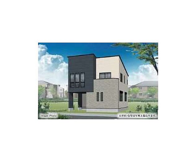 訪れる人の記憶に残るスタイリッシュな邸宅。（パースはイメージのため実際と色柄が異なる場合があります）