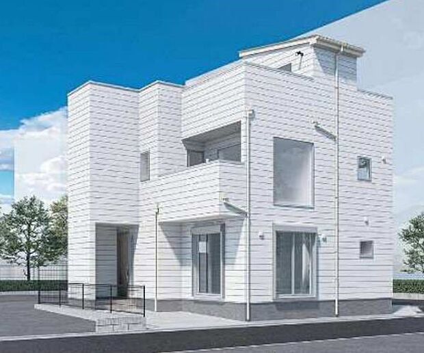 訪れる人の記憶に残るスタイリッシュな邸宅。（パースはイメージのため実際と色柄が異なる場合があります）