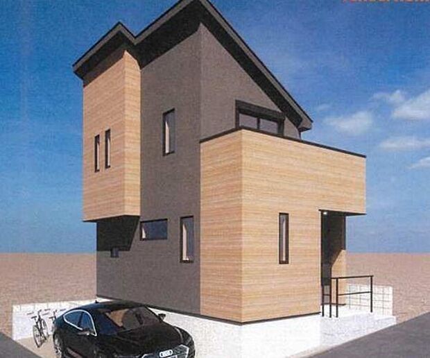 訪れる人の記憶に残るスタイリッシュな邸宅。(パースはイメージのため実際と色柄が異なる場合があります)