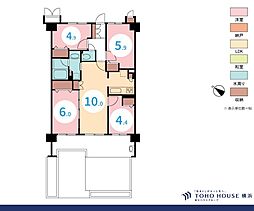 セントラルコート横濱鶴見 4LDKの間取図画像
