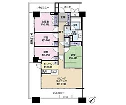 コットンハーバータワーズベイイースト 4LDKの間取図画像