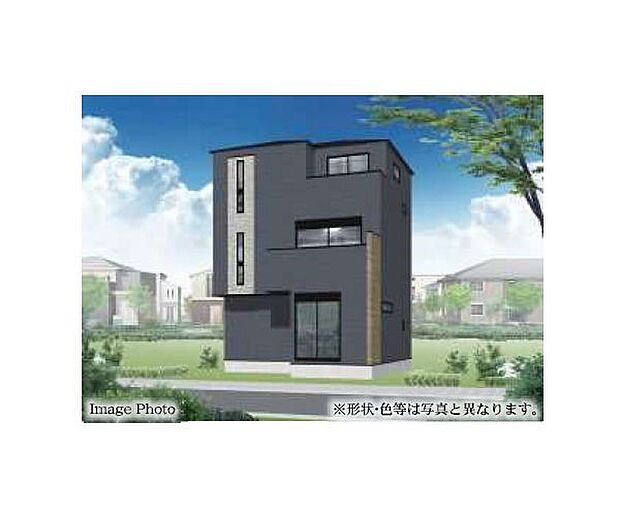 訪れる人の記憶に残るスタイリッシュな邸宅。(パースはイメージのため実際と色柄が異なる場合があります)