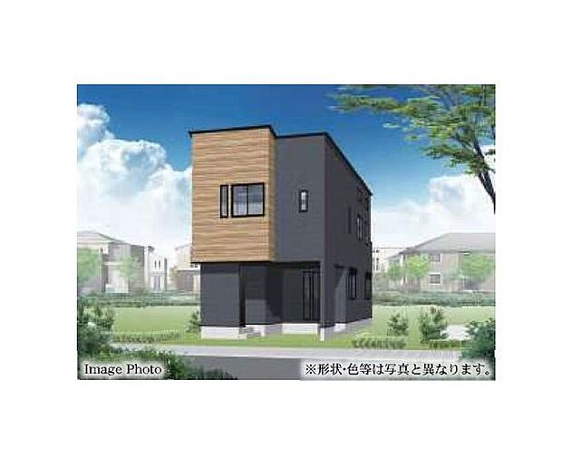 訪れる人の記憶に残るスタイリッシュな邸宅。（パースはイメージのため実際と色柄が異なる場合があります）