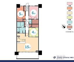 ランドシティ港南台 2SLDKの間取図画像
