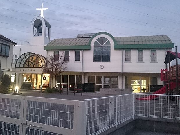 めぐみ幼児園 550m キリスト教保育の幼稚園。規模は小さめですが、その分しっかりと目が行き届くのがメリット。