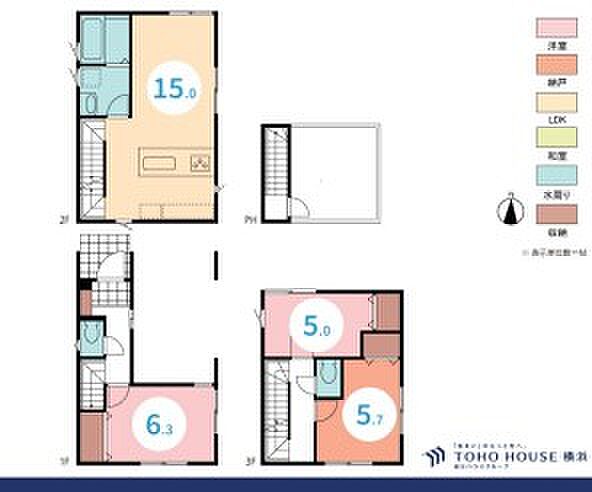 2LDK+S 建物面積96.89m2 土地面積54.2m2