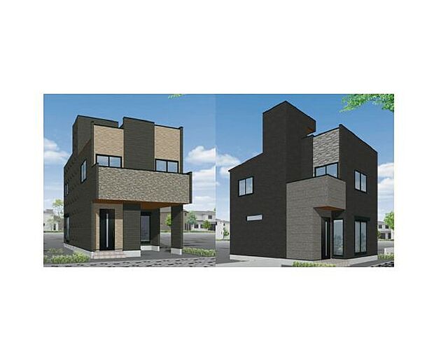 訪れる人の記憶に残るスタイリッシュな邸宅。(パースはイメージのため実際と色柄が異なる場合があります)