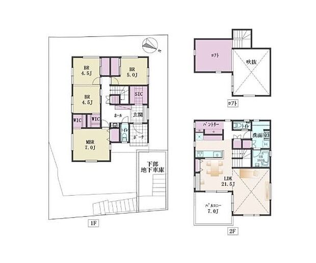3LDK　建物面積120.89m2　土地面積196.58m2