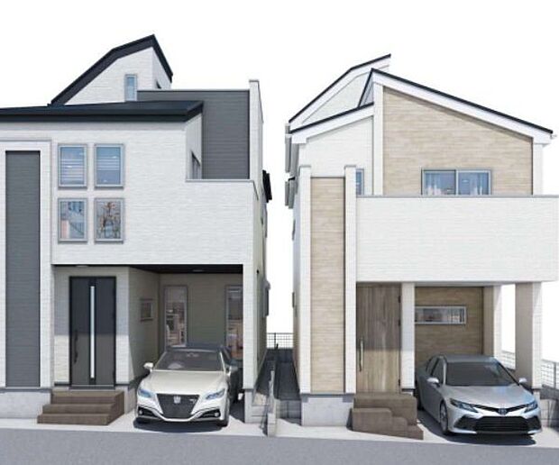 訪れる人の記憶に残るスタイリッシュな邸宅。(パースはイメージのため実際と色柄が異なる場合があります)