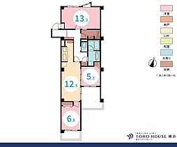 インペリアル菊名 3LDKの間取図画像