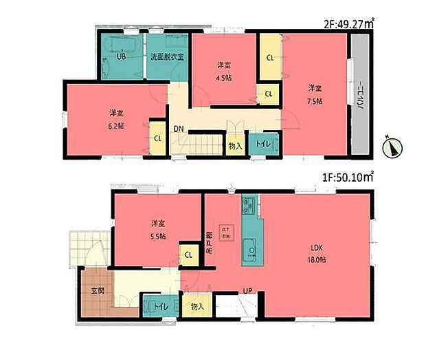 4LDK 建物面積99.37m2 土地面積372.68m2
