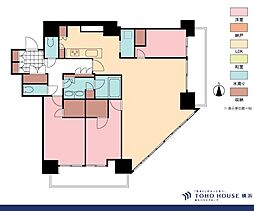 ザ・タワー横浜北仲 3LDKの間取図画像