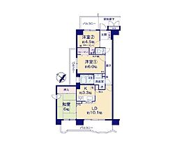 アークビュー金沢八景 3LDKの間取図画像