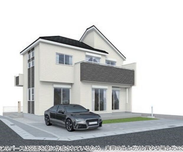 訪れる人の記憶に残るスタイリッシュな邸宅。(パースはイメージのため実際と色柄が異なる場合があります)