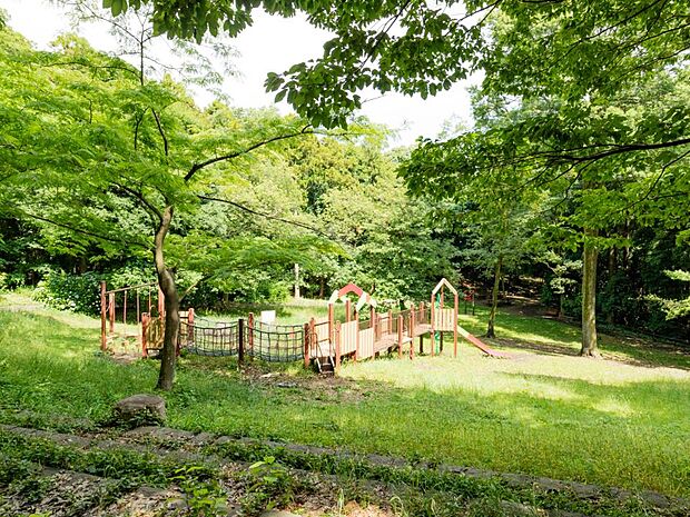 今宿東公園 220m ふるさと尾根道緑道に隣接した広大な緑地を利用した公園。