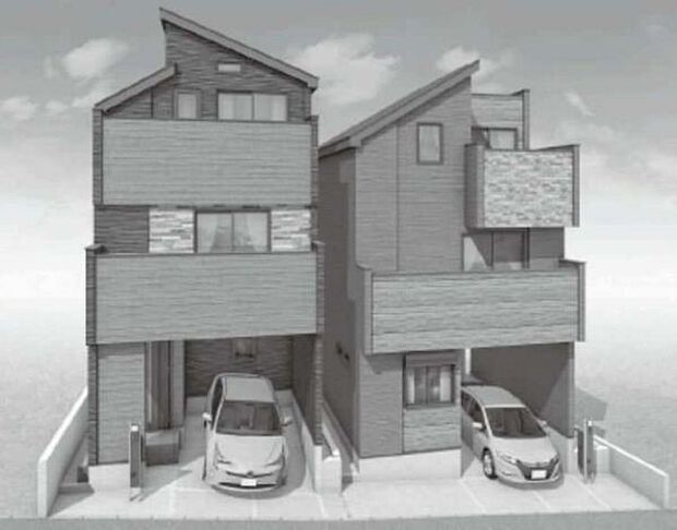 訪れる人の記憶に残るスタイリッシュな邸宅。(パースはイメージのため実際と色柄が異なる場合があります)