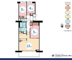 横浜・星の丘ビューシティタウラスルーフA棟 3LDKの間取図画像