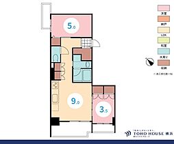 EXCELLENTCITY横濱大通り公園 2DKの間取図画像