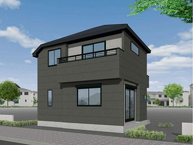 訪れる人の記憶に残るスタイリッシュな邸宅。(パースはイメージのため実際と色柄が異なる場合があります)