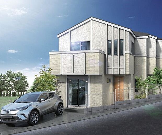 訪れる人の記憶に残るスタイリッシュな邸宅。(パースはイメージのため実際と色柄が異なる場合があります)